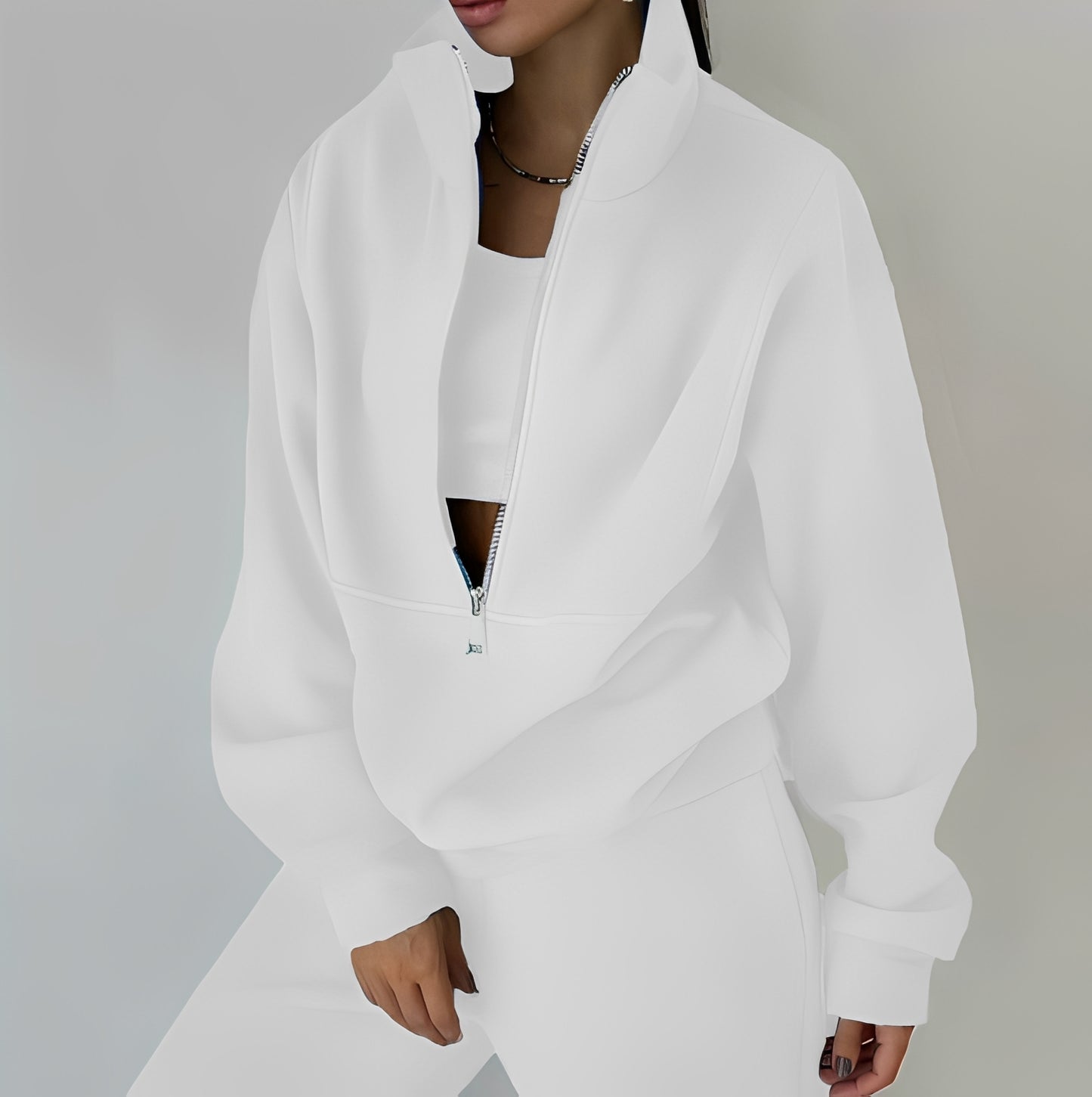 Mélissa - Lässiges zweiteiliges weites Set aus Fleece