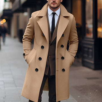 James - Manteau en laine chic à double boutonnage pour homme