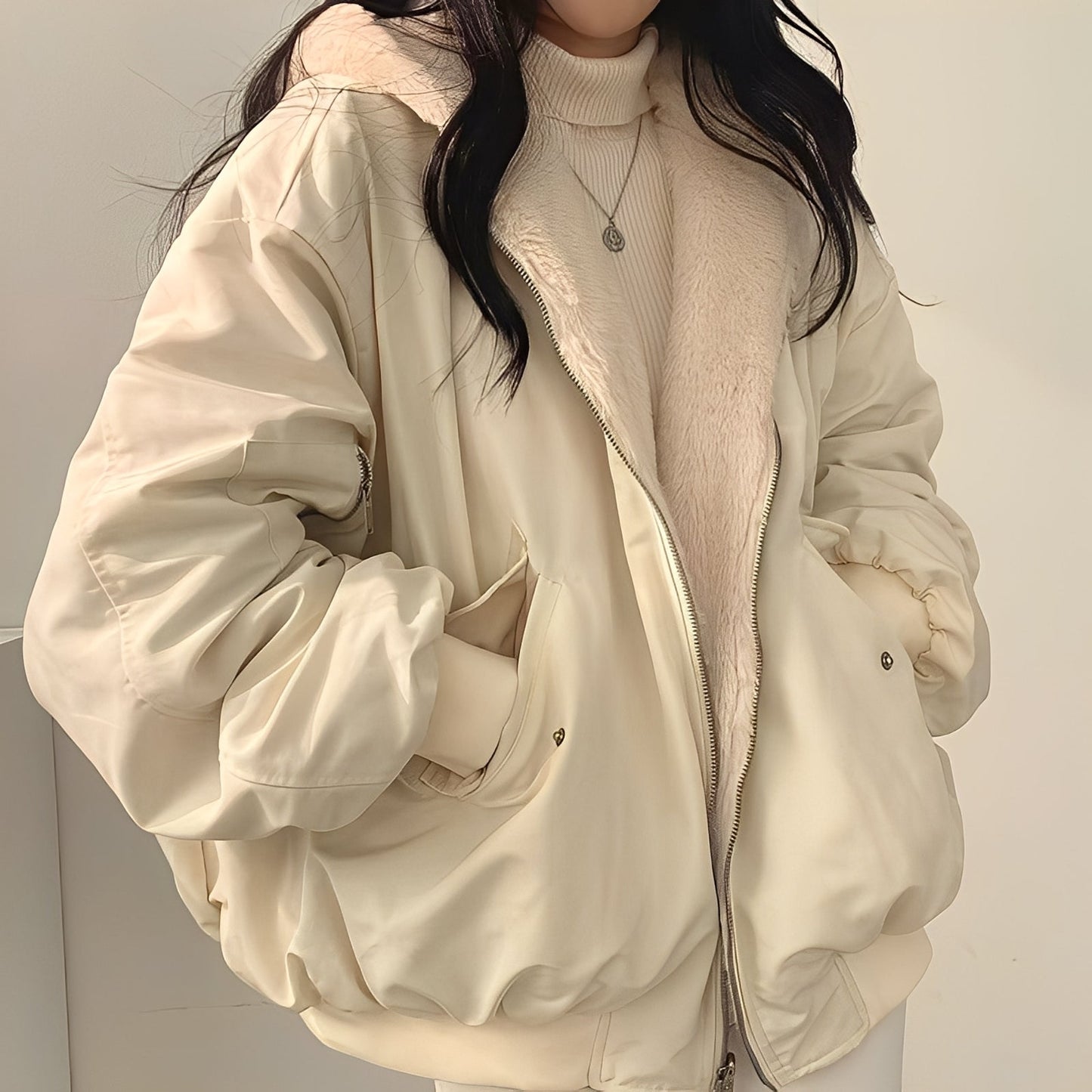 Jasmine - Warm, modern, and loose coat for women