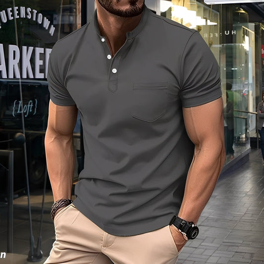 Darwin - Polo simple et relax avec col montant pour hommes
