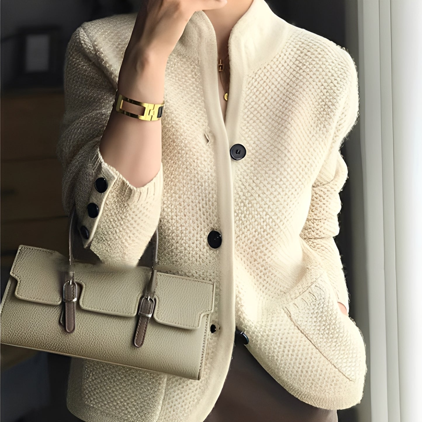 Arlette - Cardigan avec patte de boutonnage pour femmes