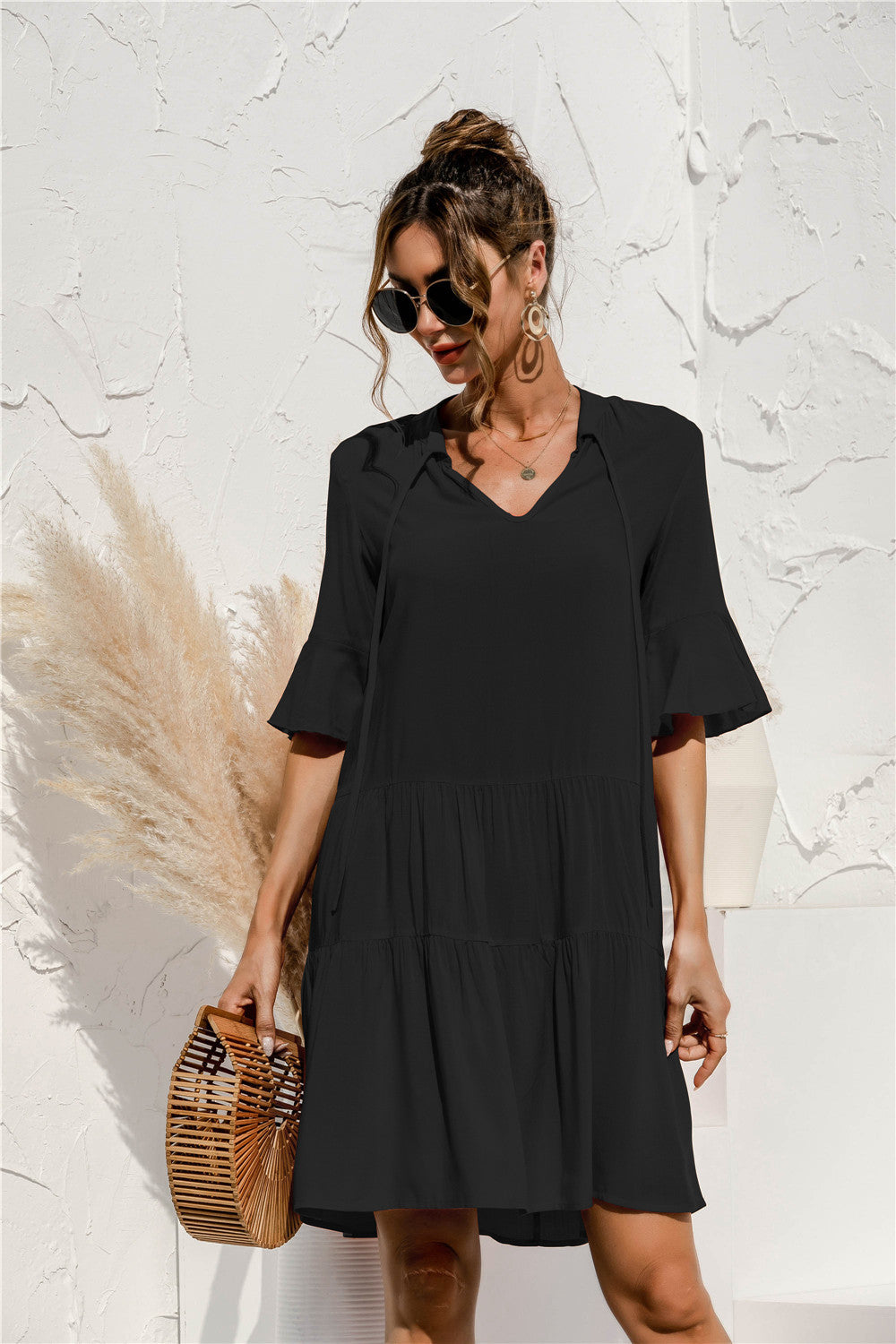 Liza - Robe élégante à manches évasées pour femmes