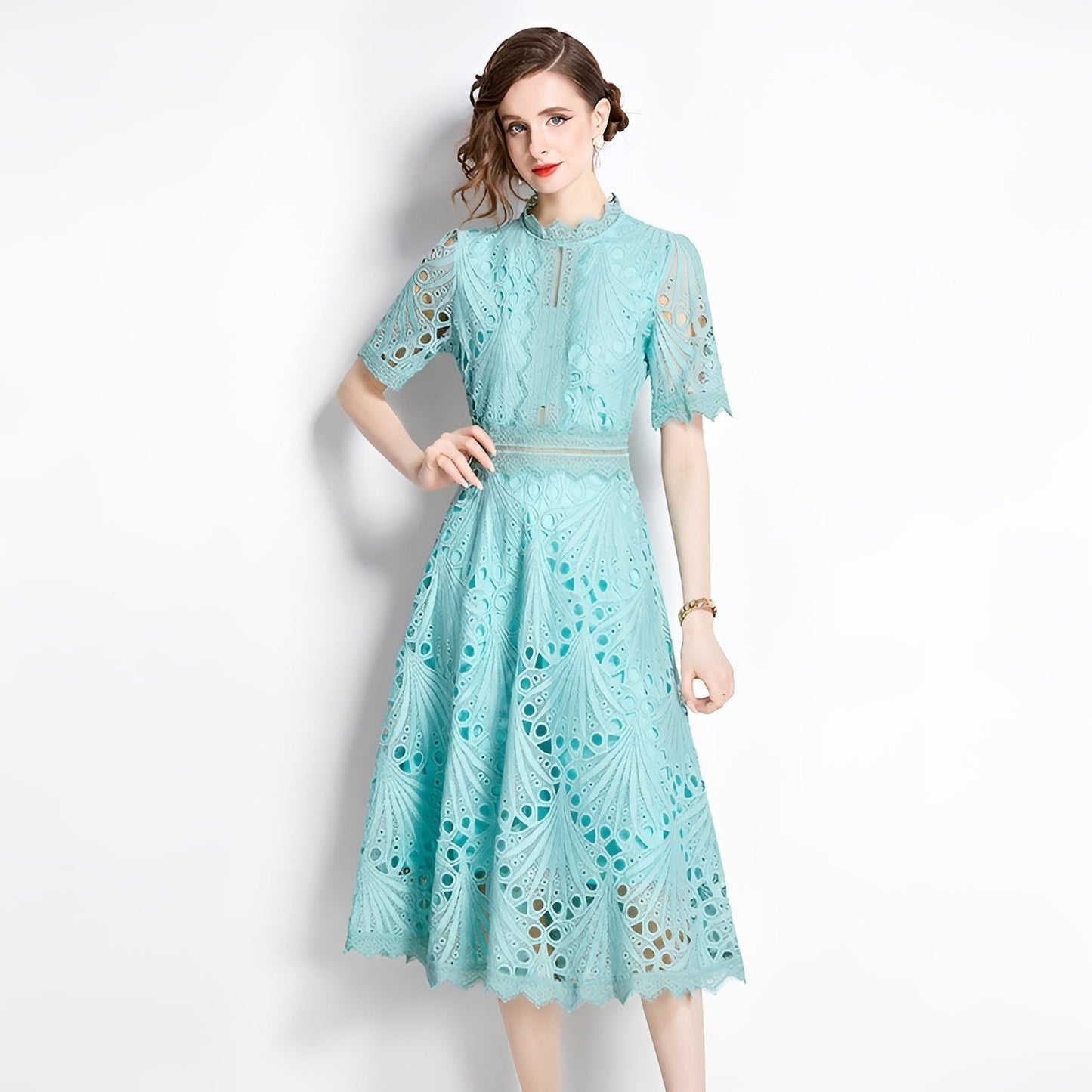 Sophia - Elegantes mittellanges Kleid für Damen