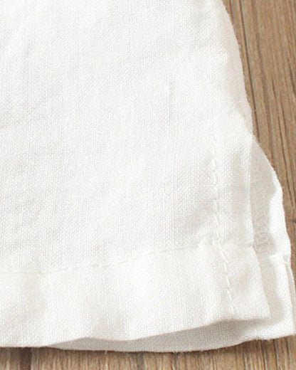 Julianny - Einfache Bluse mit kurzen Ärmeln und rundem Kragen