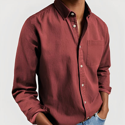 Kaspar - Chemise à manches longues en coton pour homme