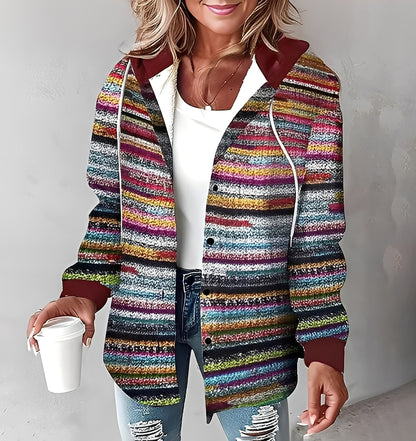 Éliette - Veste à capuche à carreaux d'hiver pour femmes