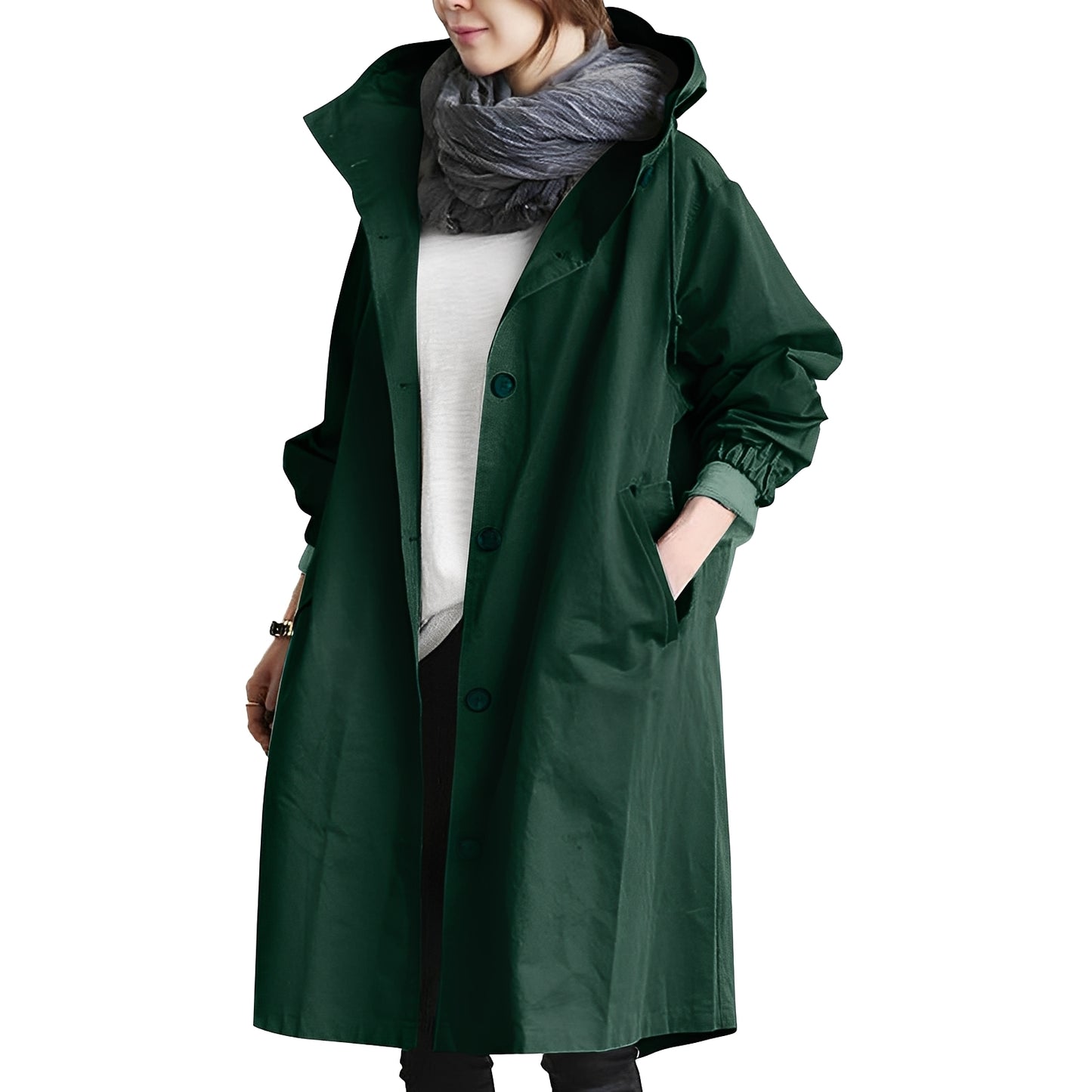 Alicia - Trench-coat à capuche pour femme
