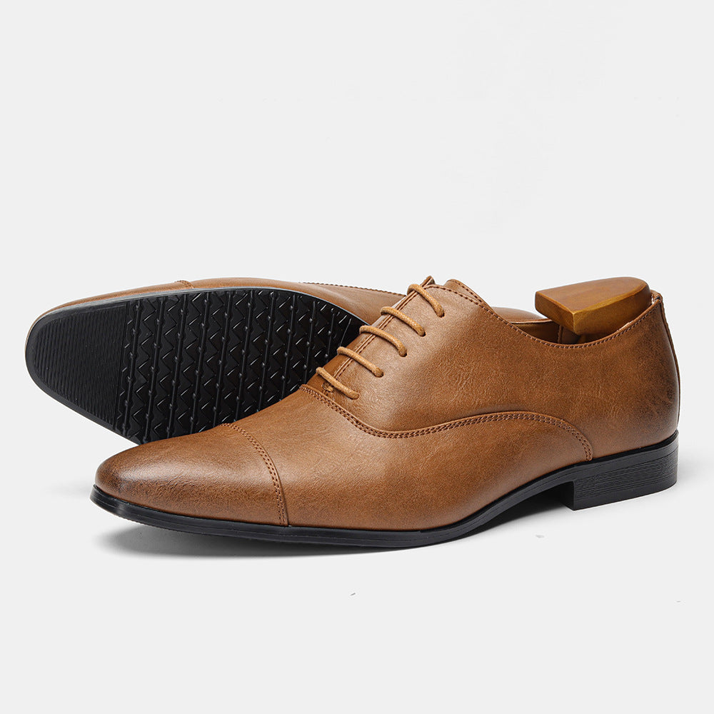 Kieron - Formal pointed leather shoes for men