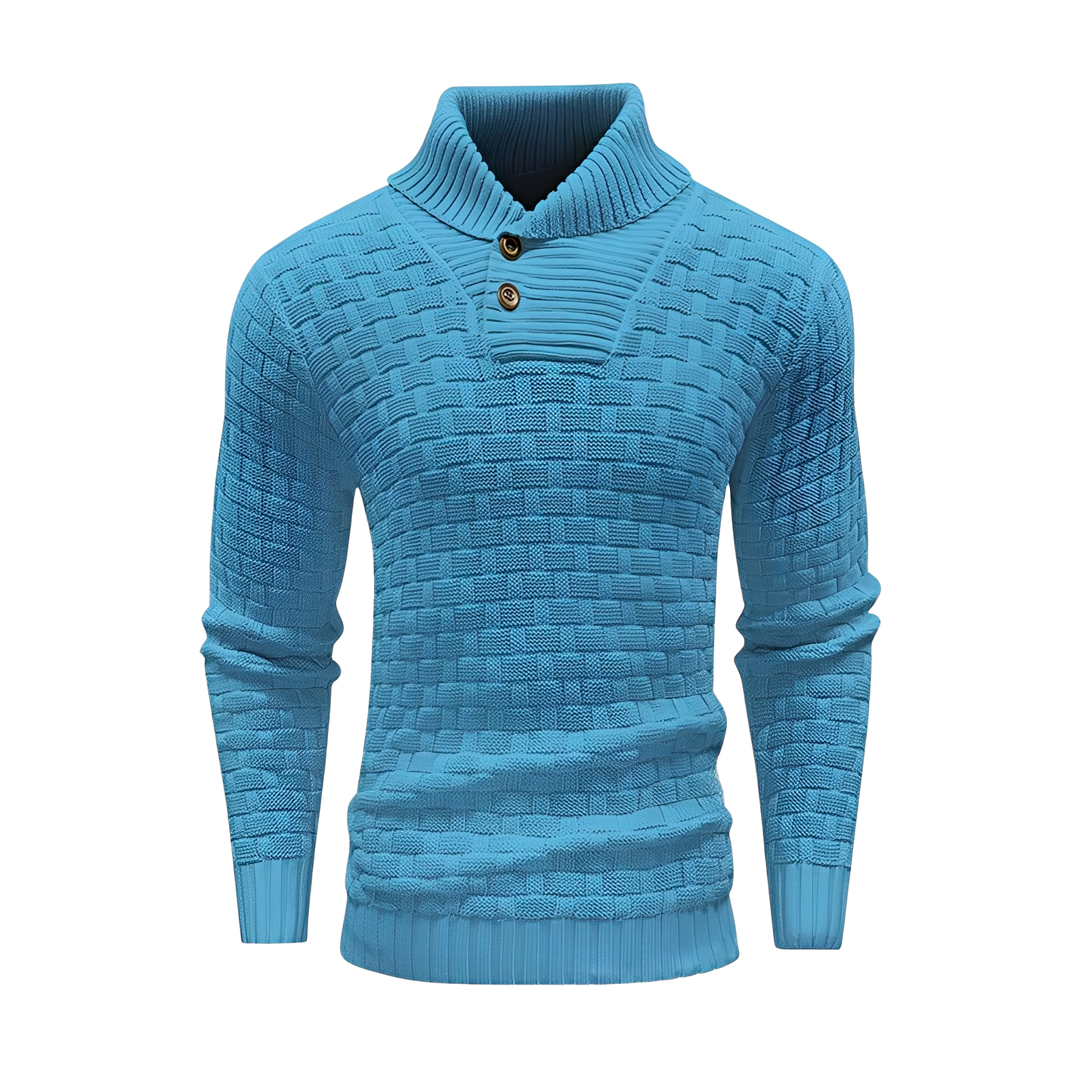 Branson - Pull homme à col montant, style relax