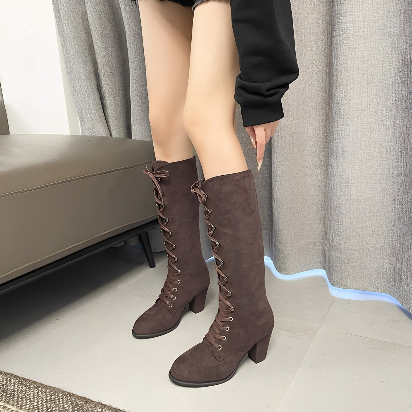 Bonnie - Bottes cavalières élégantes jusqu'aux genoux pour femmes