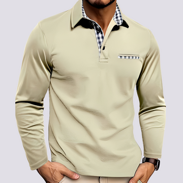 Mark – Polo pour homme – manches longues décontracté