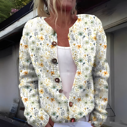 Wilda - Cardigan élégant et confortable à motif floral pour femmes
