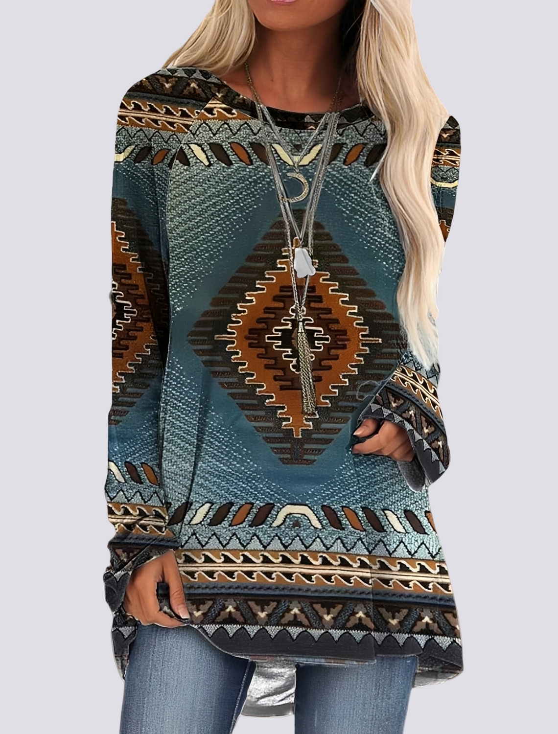 Monica - Robe chemise ethnique élégante