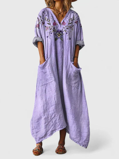 Althea – Embroidered Bohemian Dress with Light Fit