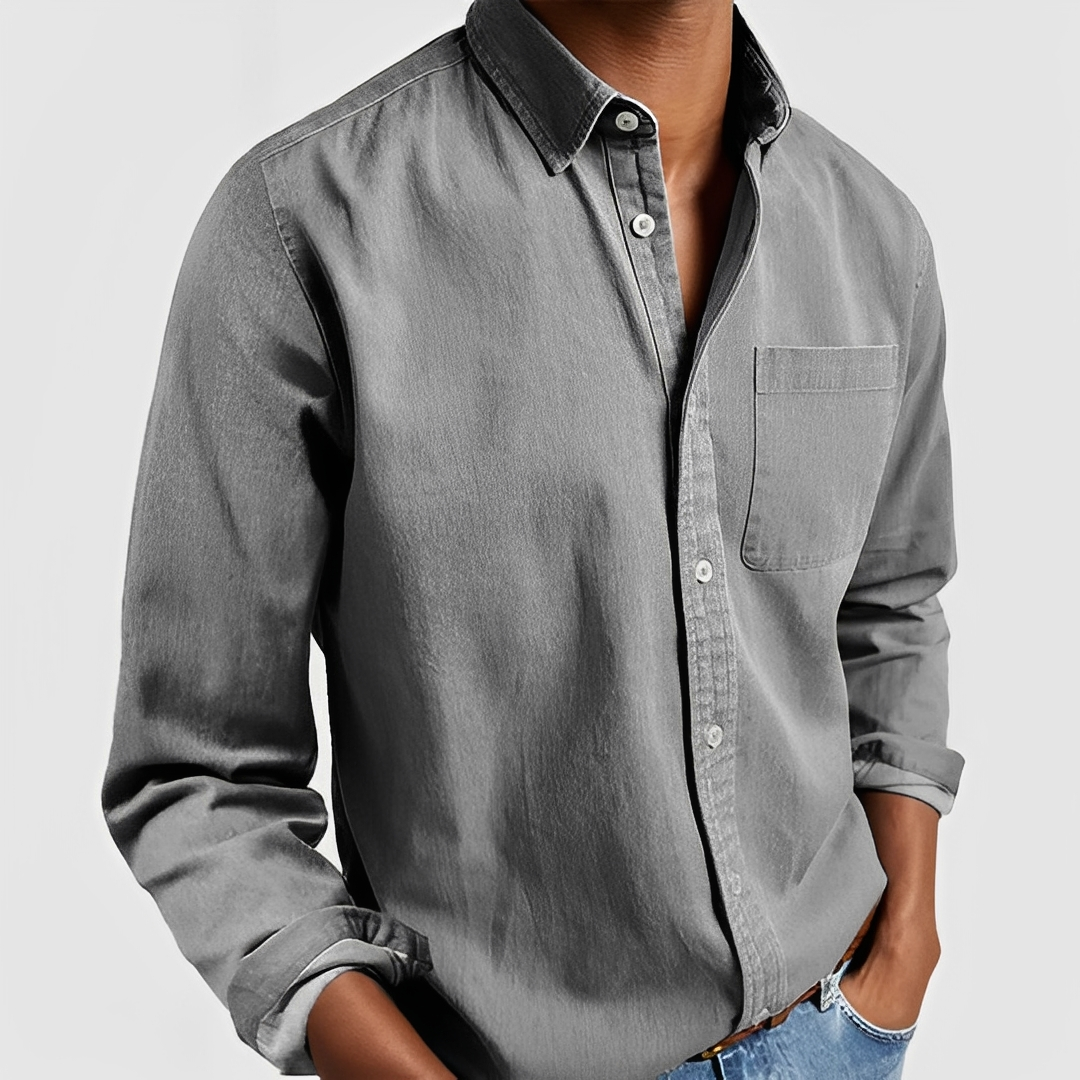 Haise - Chemise décontractée à manches longues pour homme