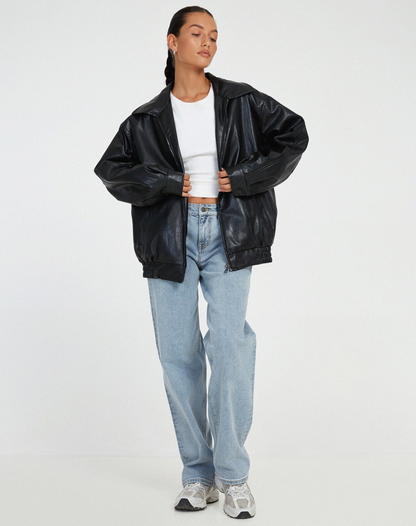 Ariane – Veste en cuir oversize pour femmes