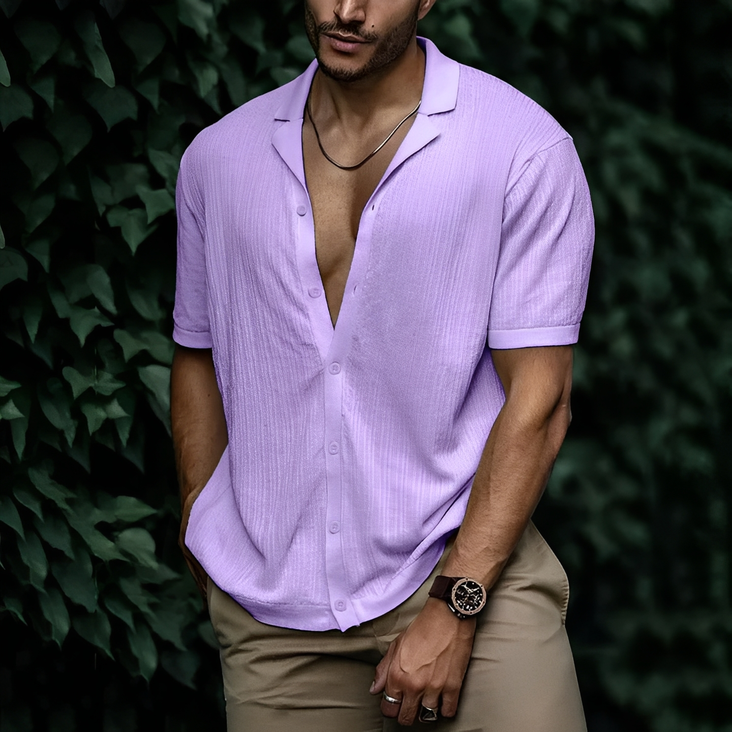 Amiran - Chemise d'été pour homme au style moderne