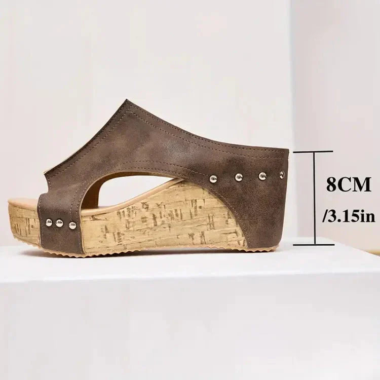 Luna - Sandales stylées à talon compensé