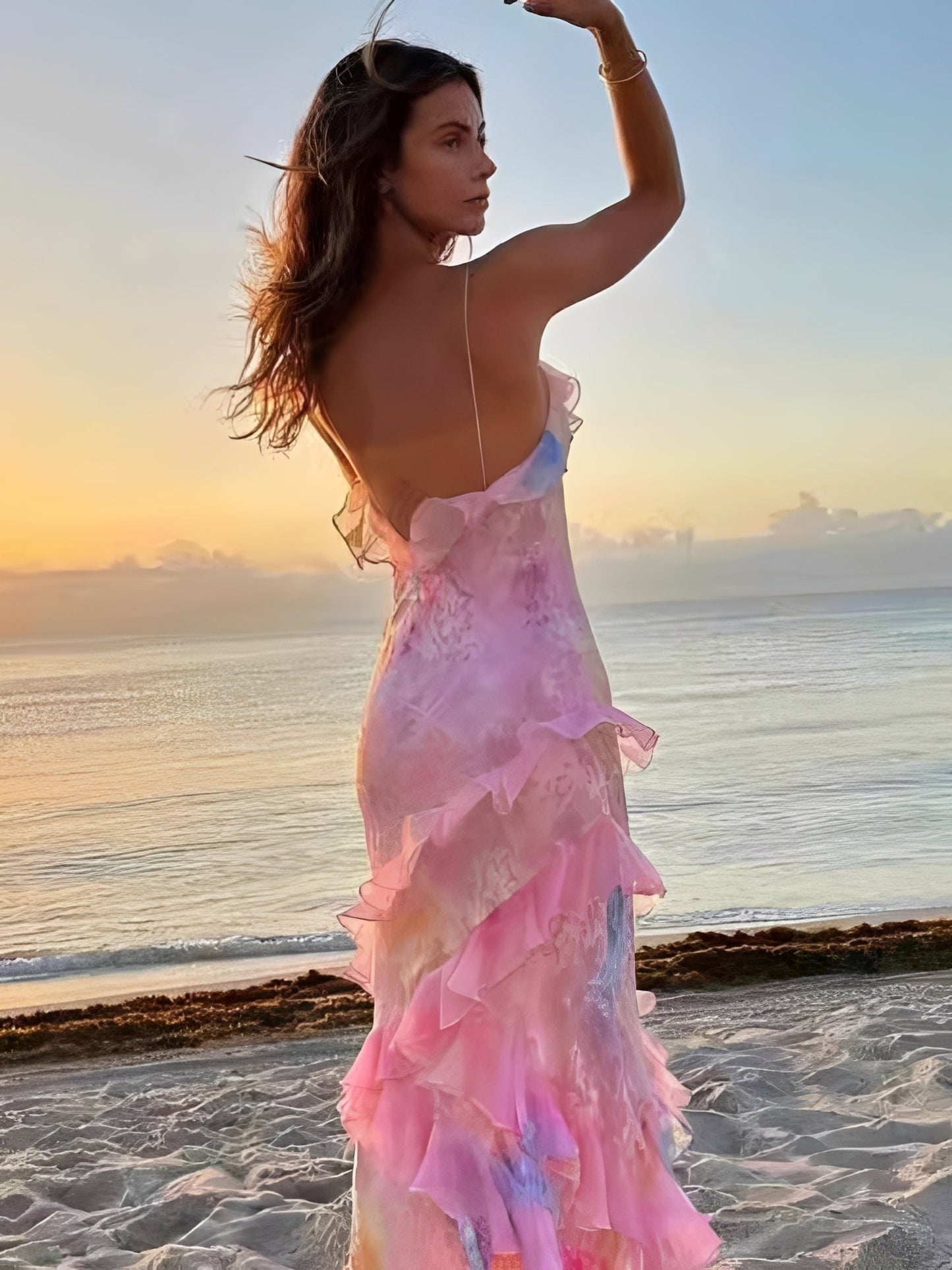 Angela - Robe longue élégante dos nu pour femmes