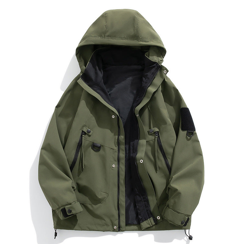 Raymund - Elegant men's waterproof coat with hood