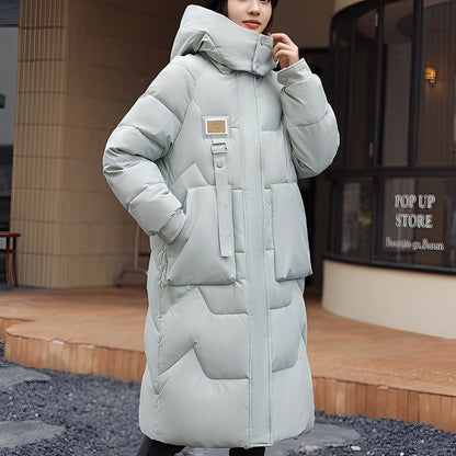 Rexanne - Élégante veste longue à capuche pour femme