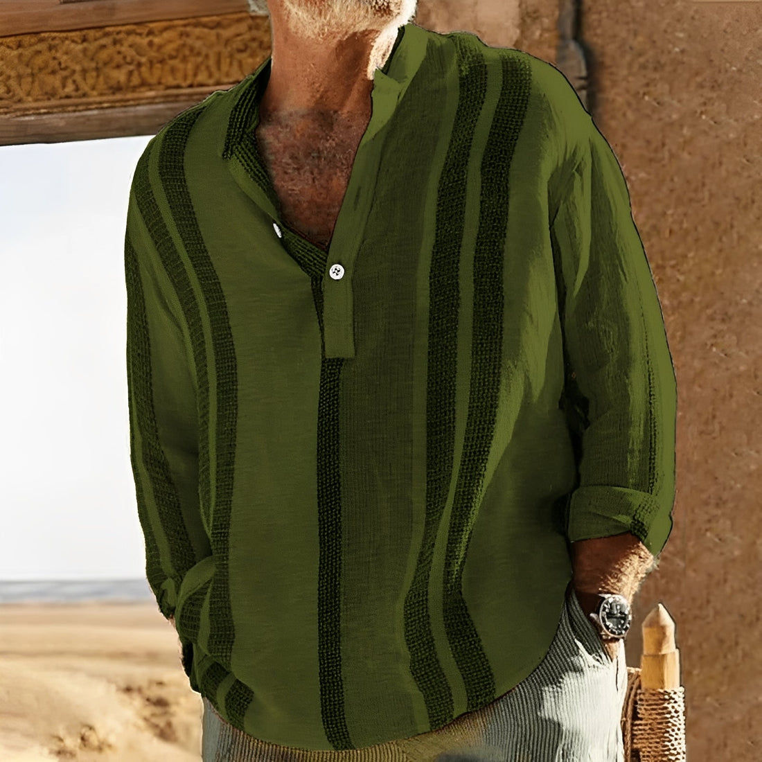 Dale - Chemise ample à rayures pour hommes