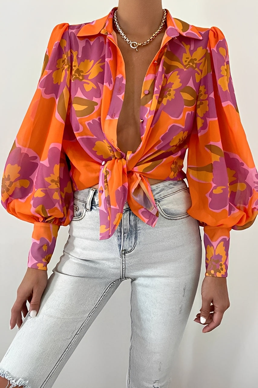 Carla - Blouse chic avec manches ballon pour femmes