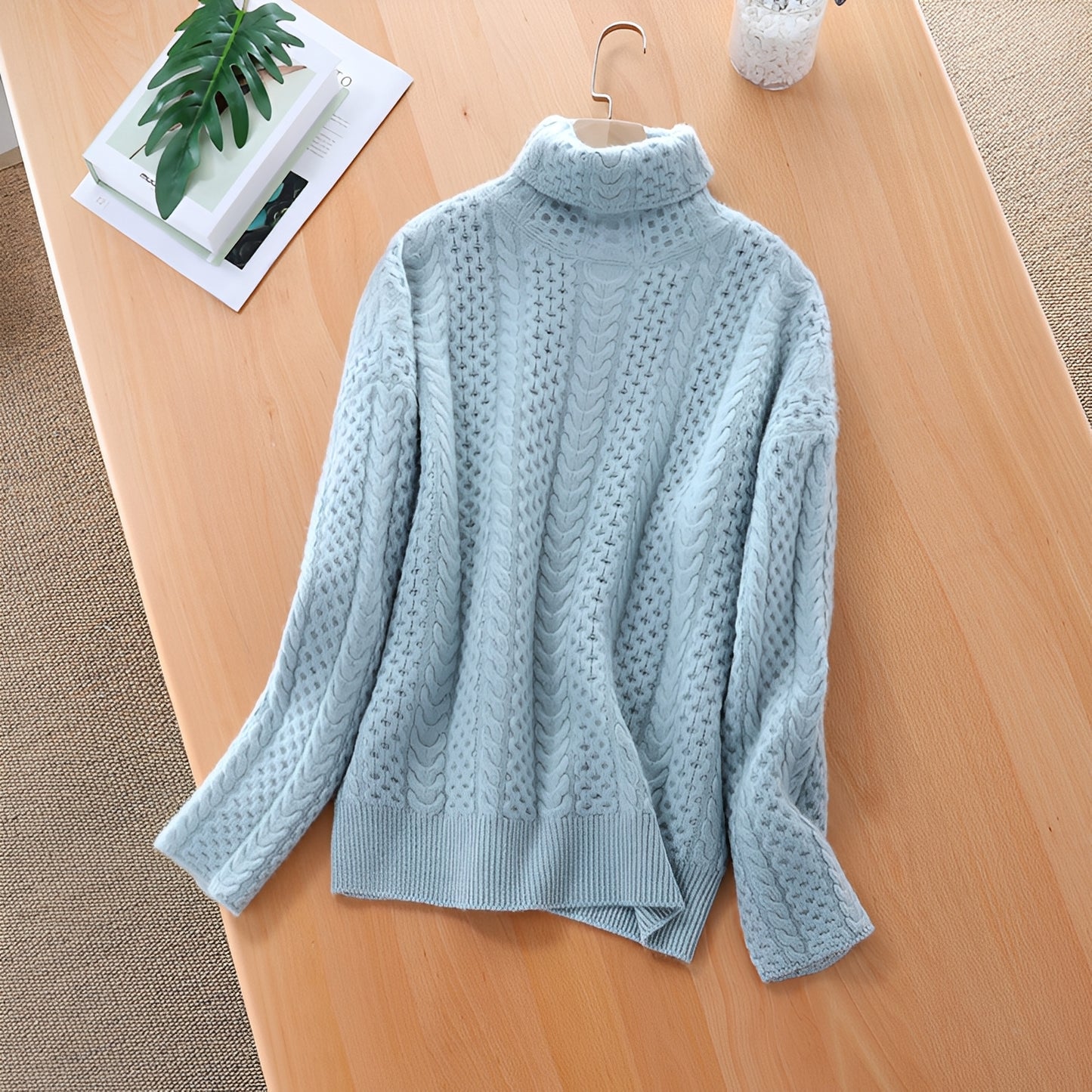 Hayacint - Warmer Rollkragenpullover aus Wolle für Damen