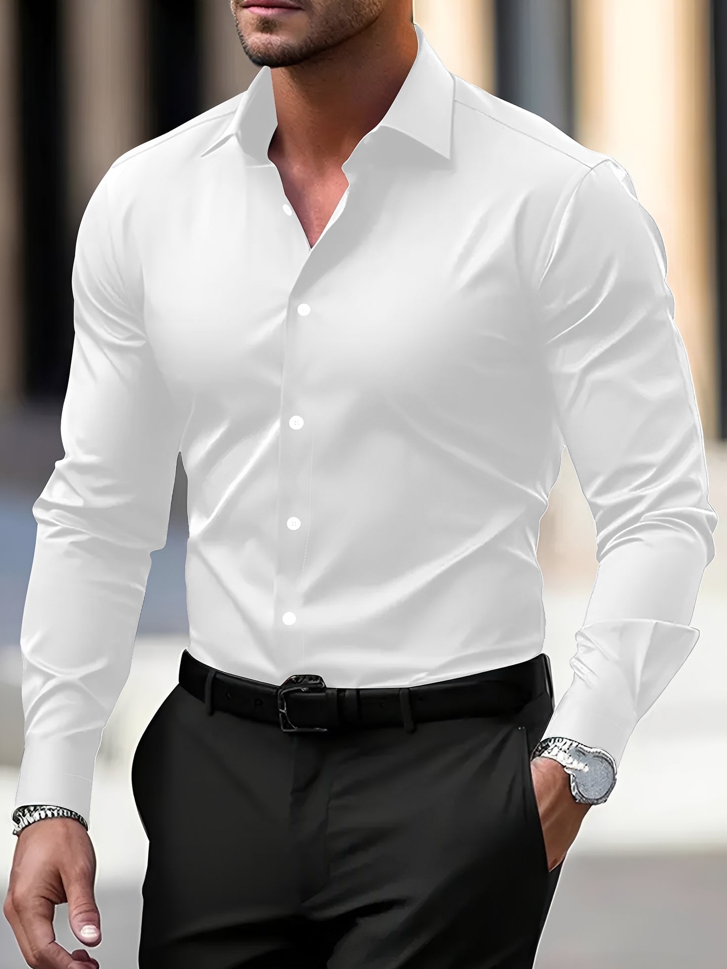 Jeremy – Chemise homme à manches longues – pour moments décontractés et formels