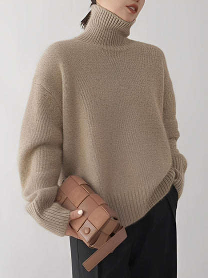 Gloria - Elegant wool turtleneck sweater for women