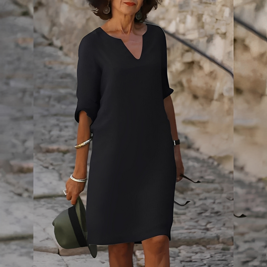 Guilaine - Elegantes Kleid mit V-Ausschnitt für Damen