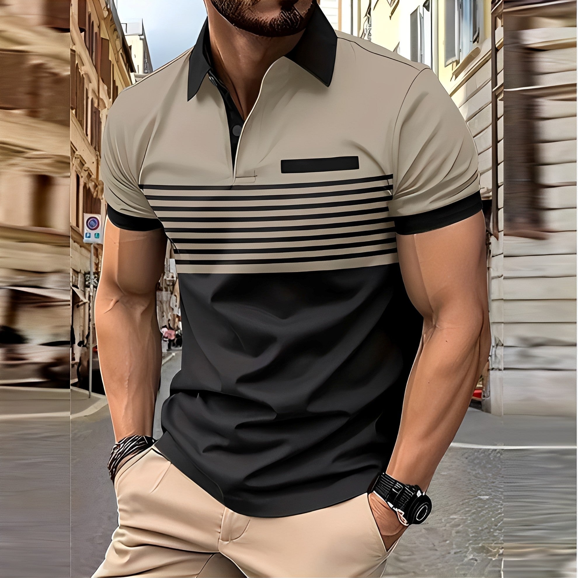 Thomas - Polo chic à coupe ajustée pour hommes