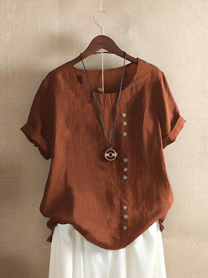 Katherine - Blouse courte manches pour femmes agréable à porter