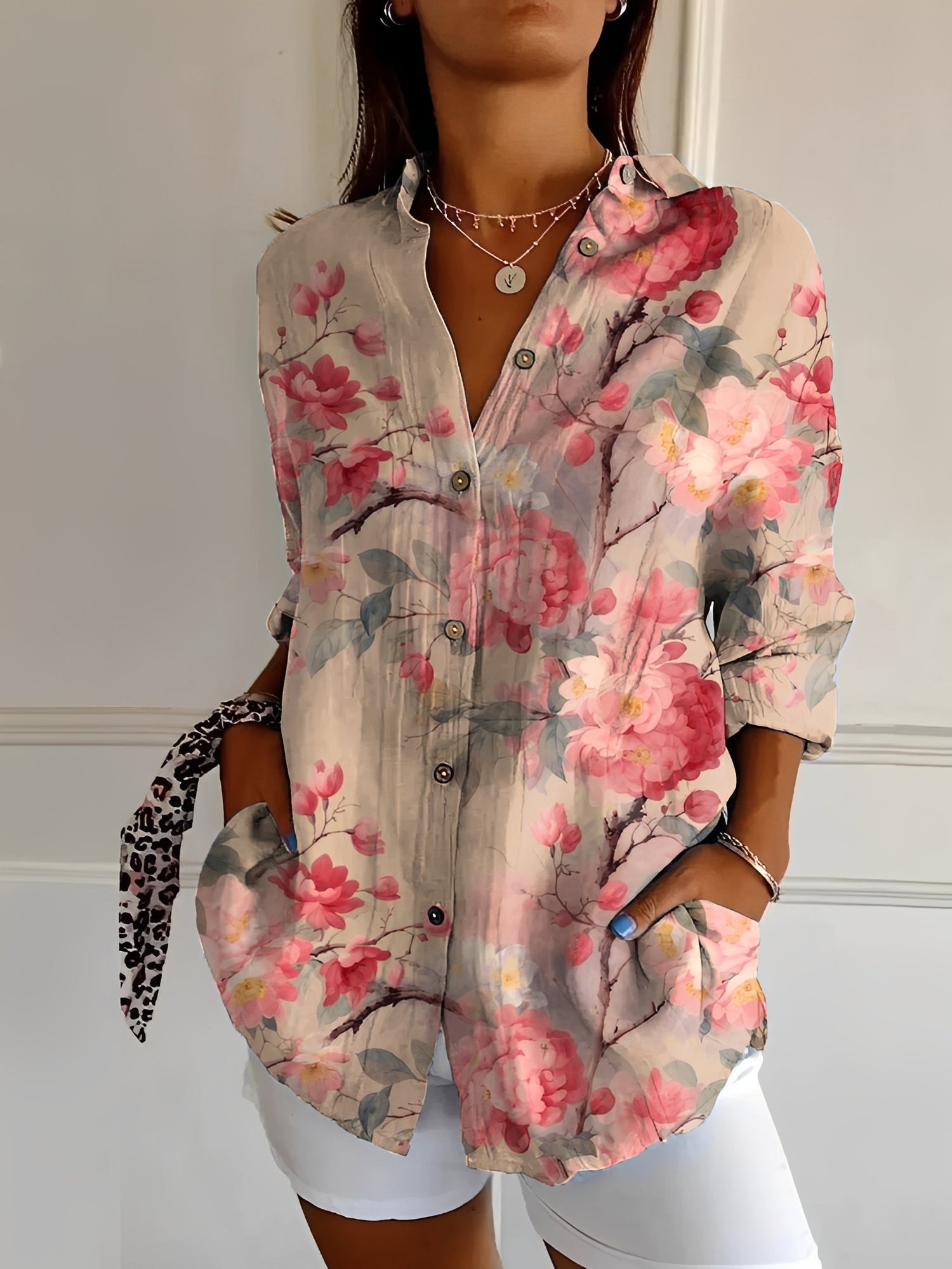 Melissa - Blouse élégante avec motif floral pour femmes