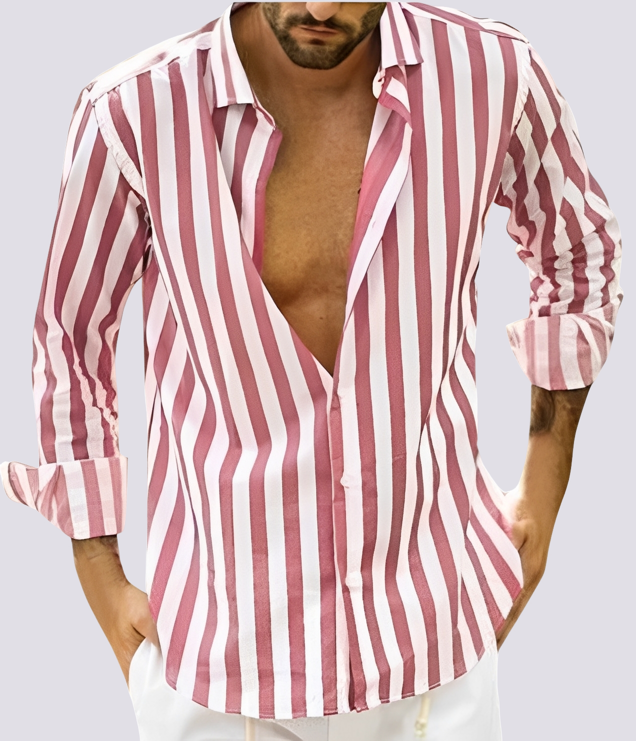 Herbert - Chemise rayée décontractée pour hommes