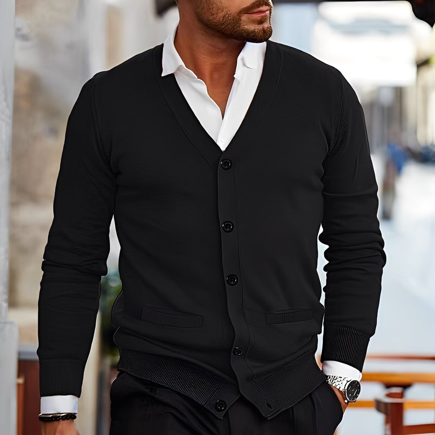 Terence - Pull classique avec poches pour hommes