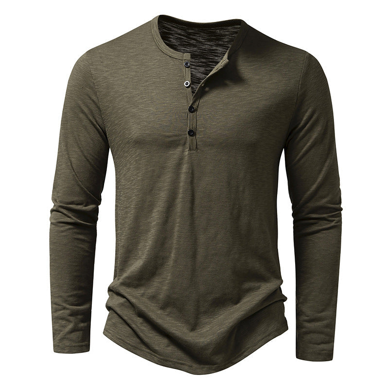 Randall - Chemise homme relax à manches longues avec boutons