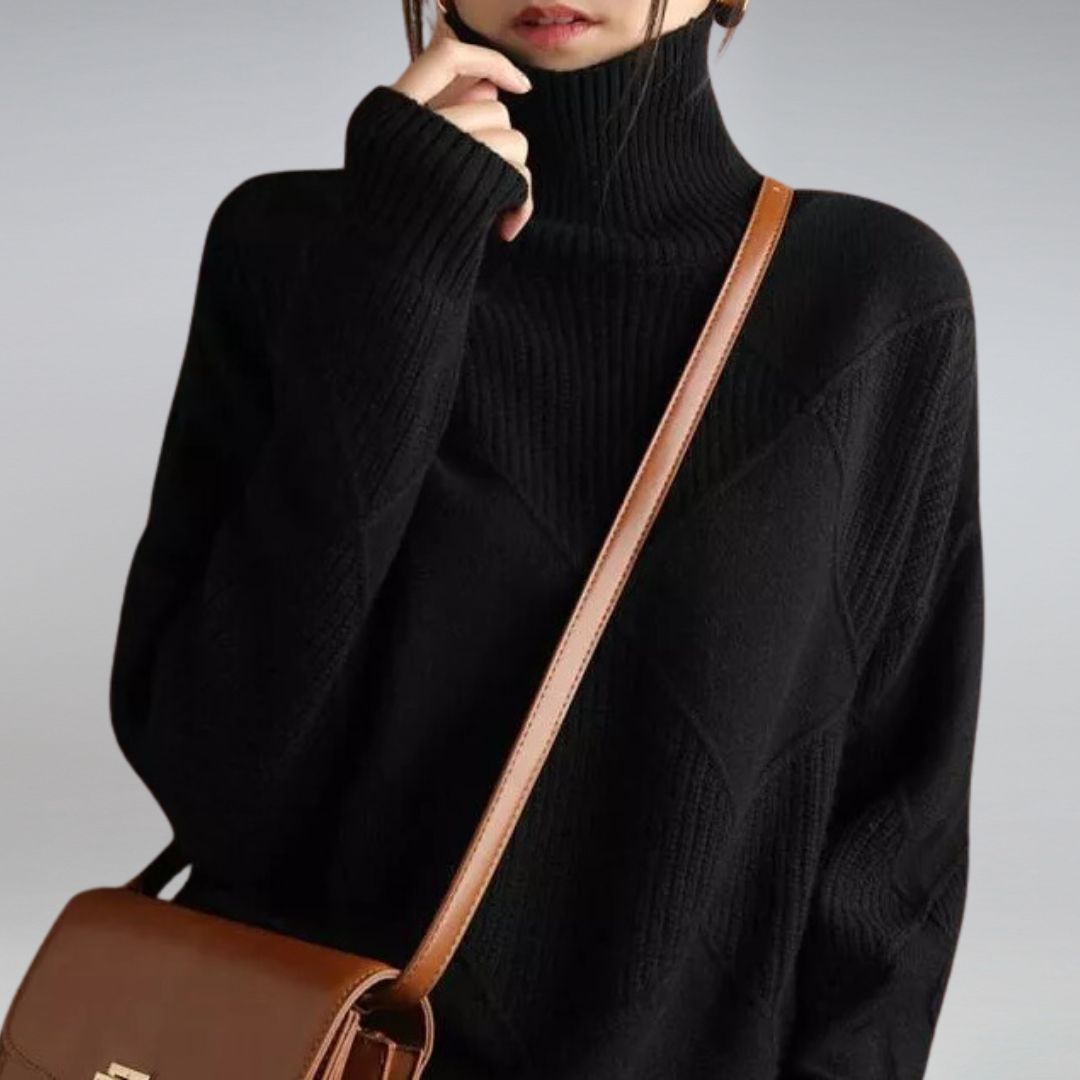 Camille – Pull Col Roulé en Cachemire Femme