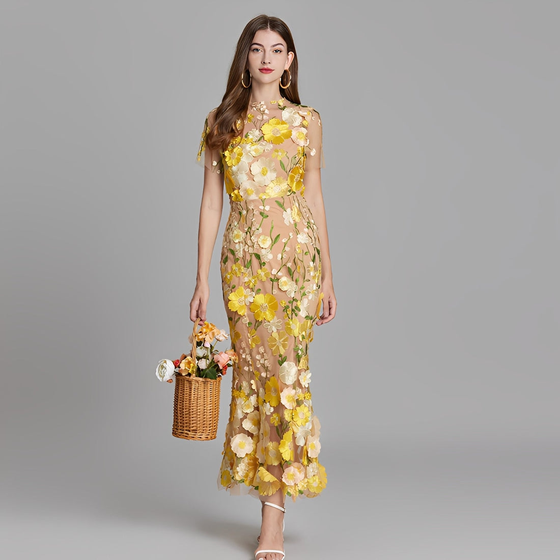 Nina - Robe élégante avec broderie florale pour filles