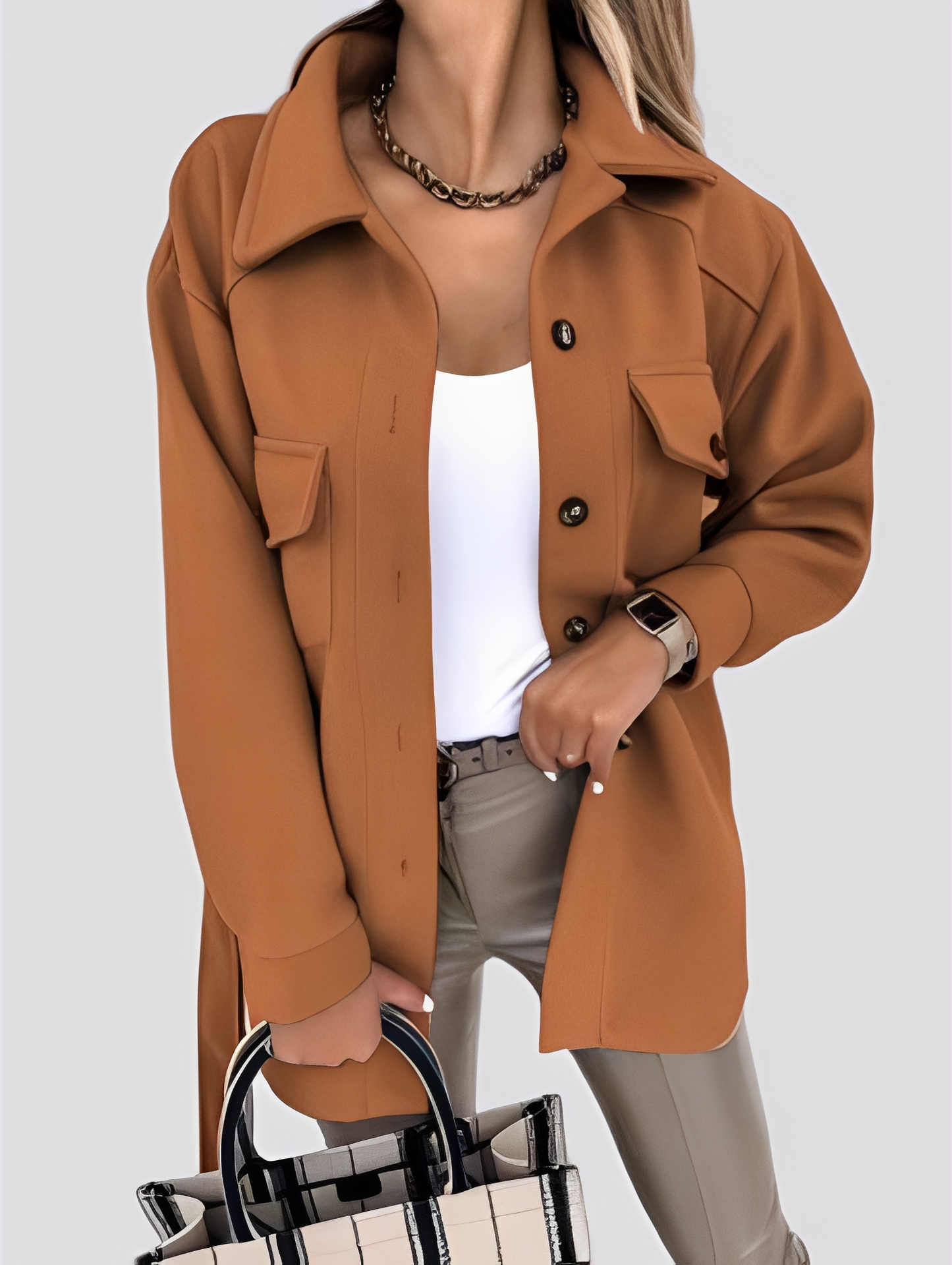 Tiffanie - Blazer en laine léger et moderne avec col à revers pour femmes