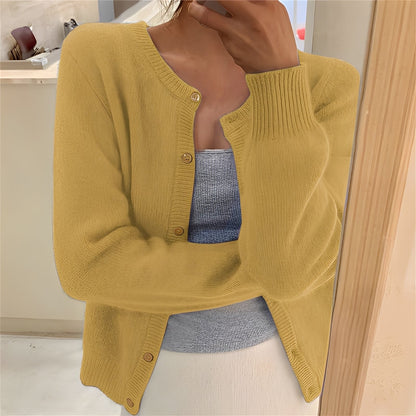 Jaqueline - Cardigan en tricot élégant et basique pour femmes