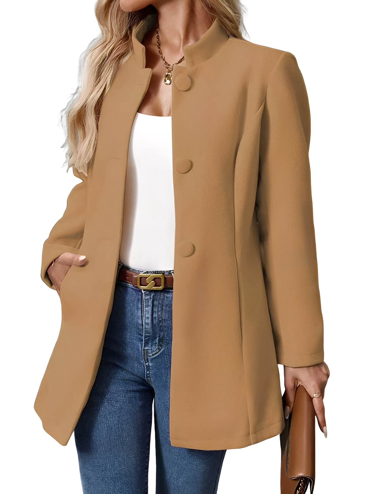 Kaitlyn - Veste chic et cintrée avec boutons pour femmes