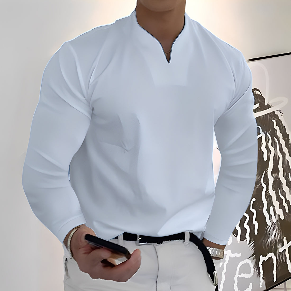 Corentin - Chemise décontractée à manches longues pour homme