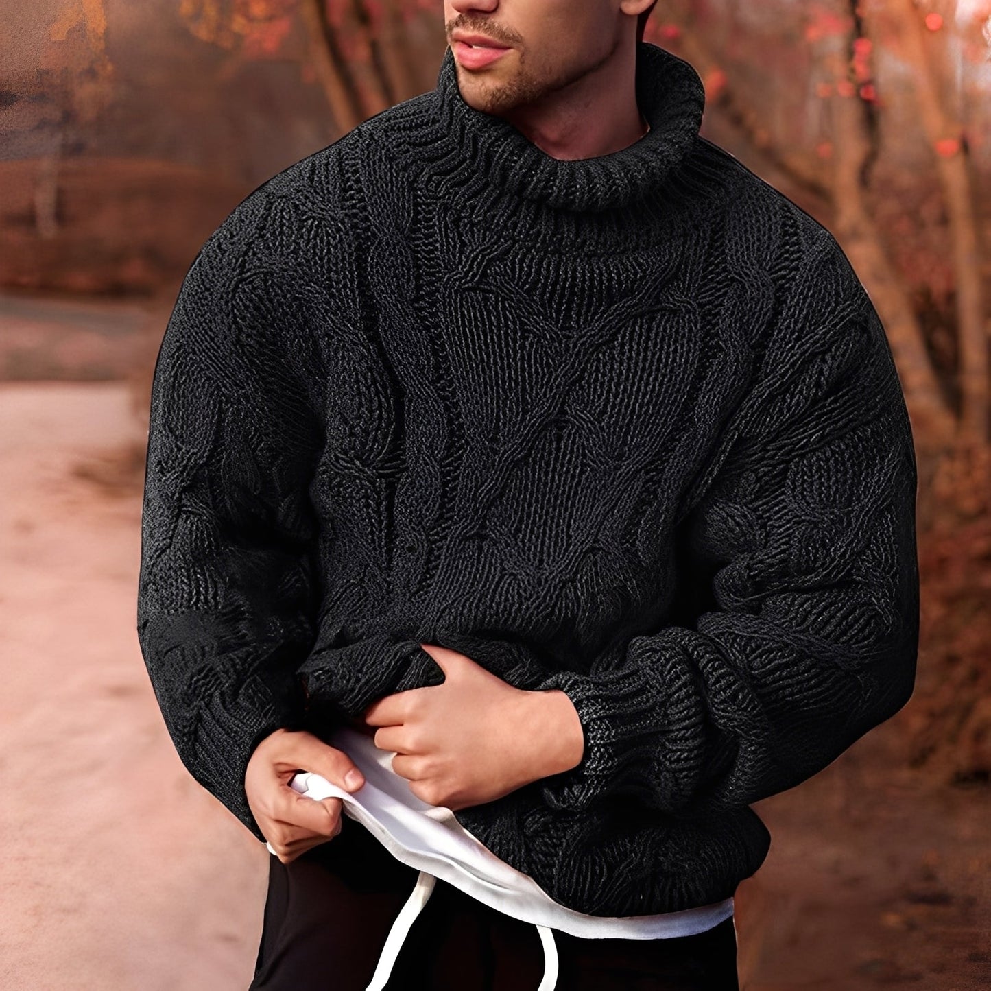 Adrian - Großer eleganter Strickpullover für Herren