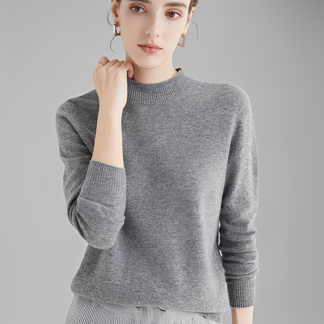 Chrystellene - Pull col roulé en cachemire douillet pour femmes