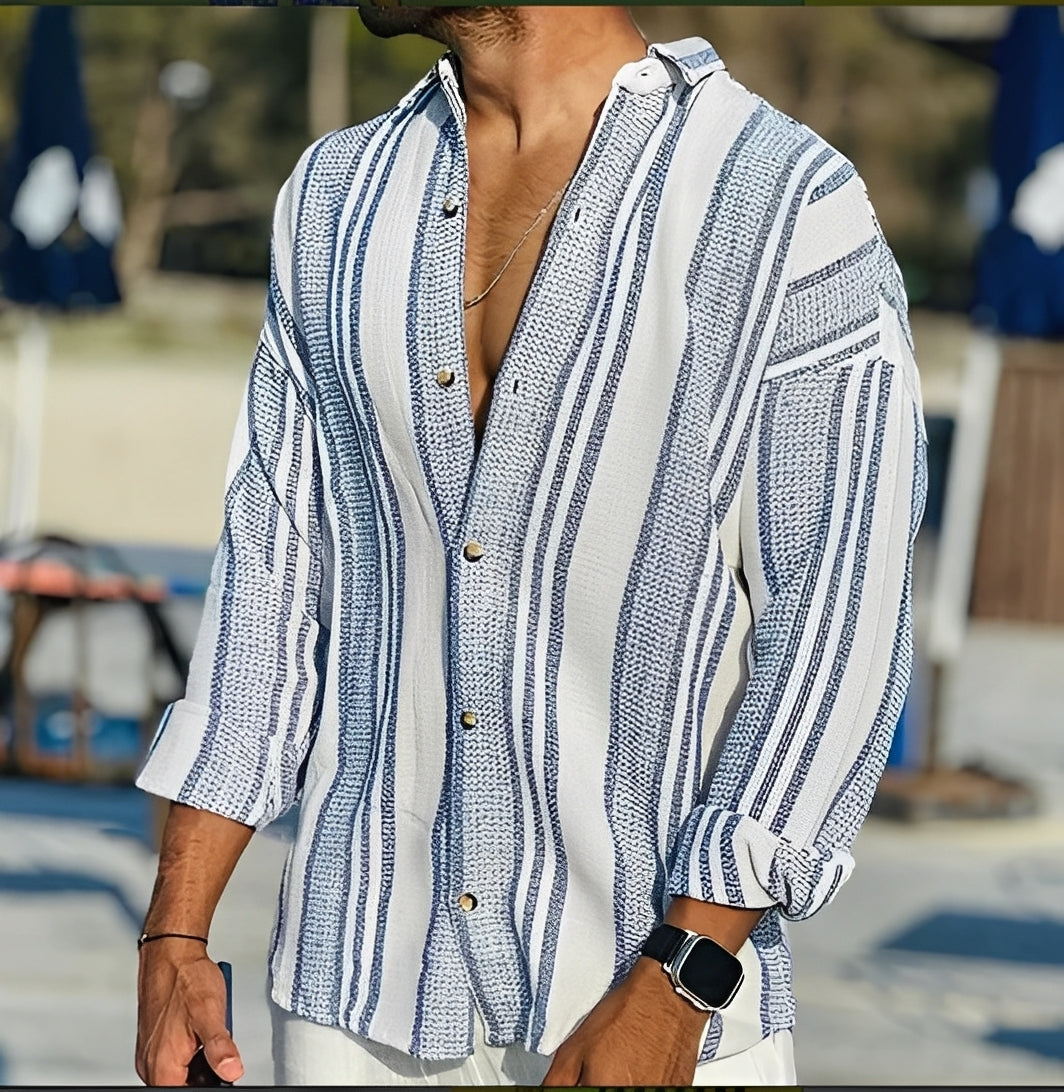 Rocco - Chemise décontractée à rayures pour hommes
