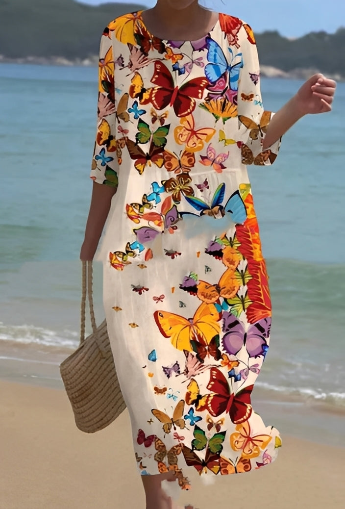 Lowri - Robe chic avec imprimé floral pour femmes
