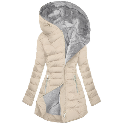 Jasmine - Manteau d'hiver tendance avec capuche pour femmes