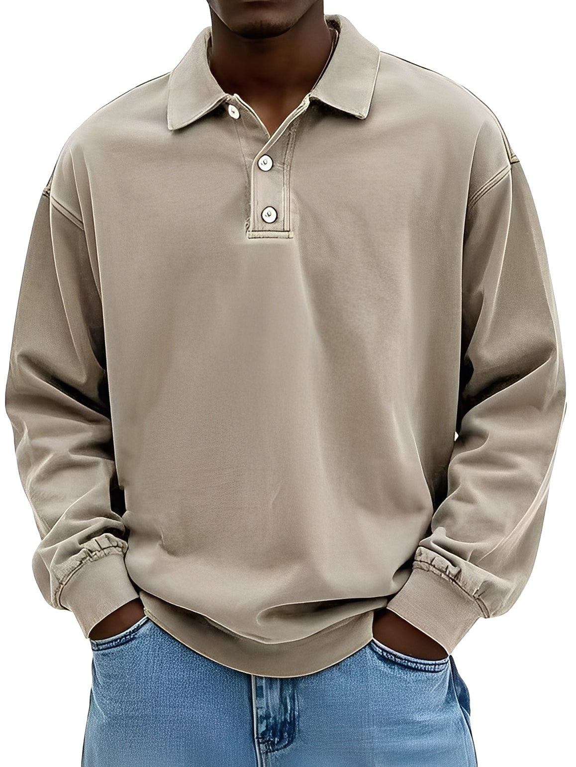 Clayton - Polo classique à manches longues pour hommes