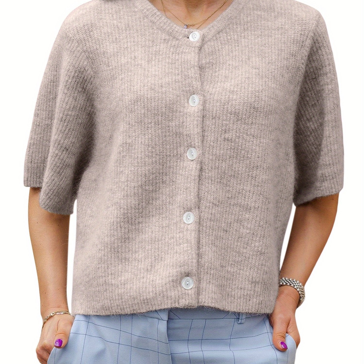 Margie - Cardigan ample à manches courtes pour femmes